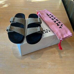 Isabel Marant size 7 beige suede sandals.